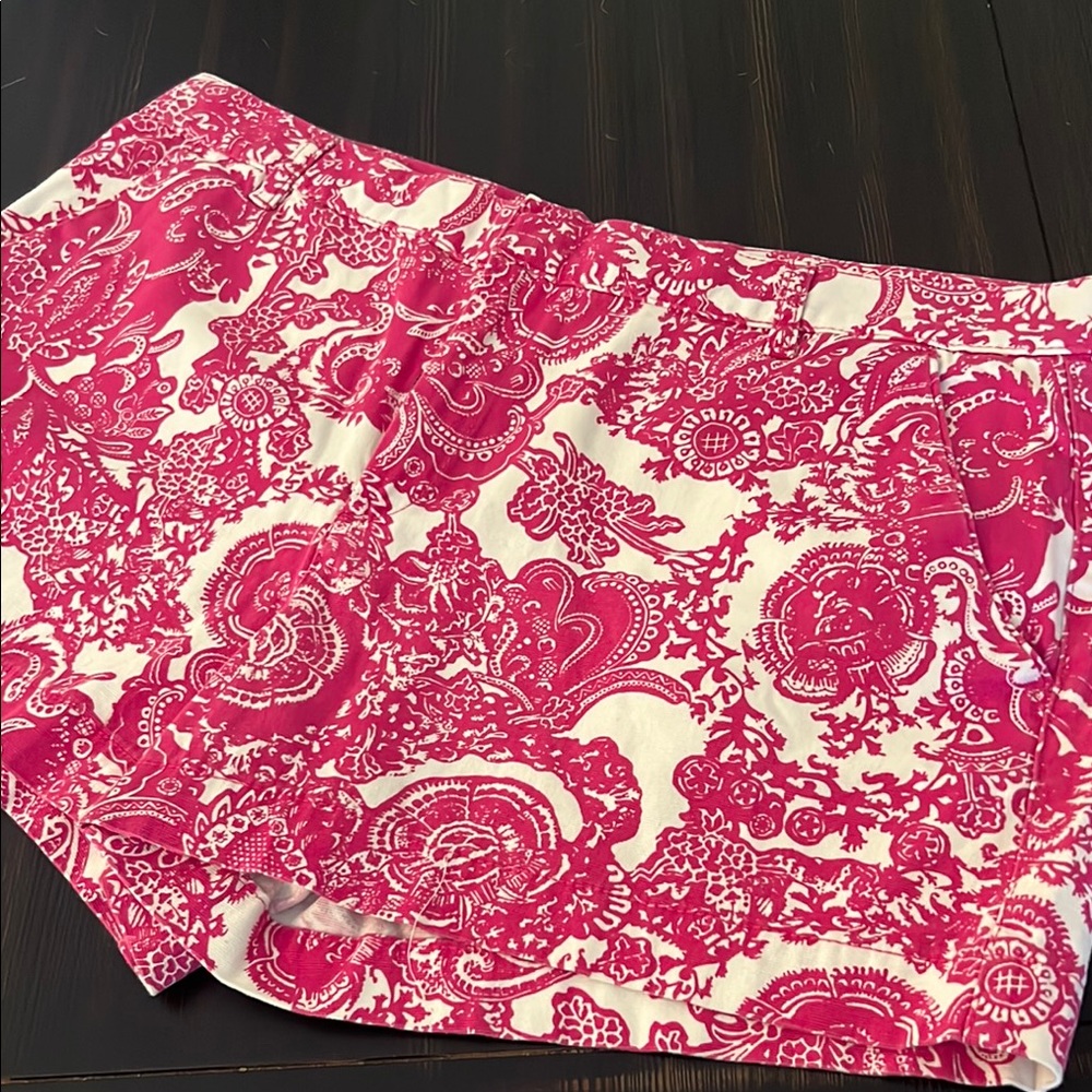 Joe's Jeans Pink and White Paisley Bermudas